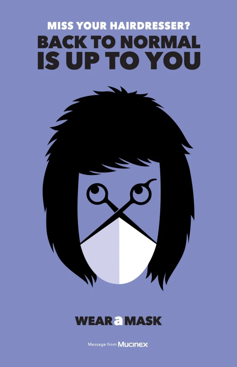 Back to normal is up to you. Wear a mask: (Volver a la normalidad depende de ti. Ponte la mascarilla)