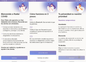 Pantallazo Radar App Covid-19