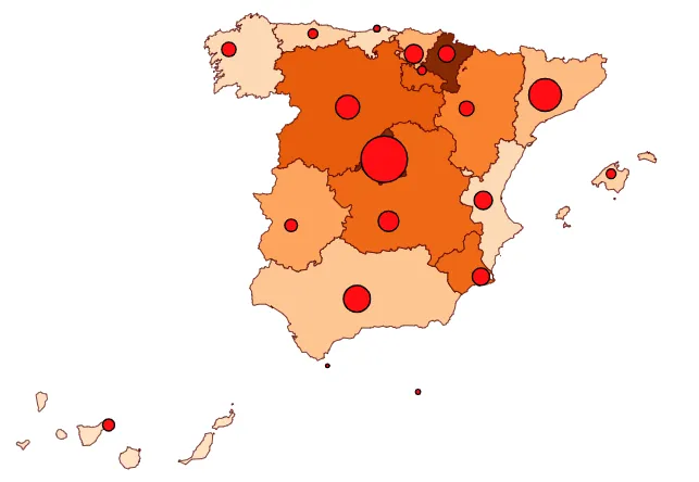 Mapa de contagios